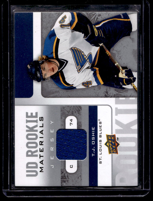 2008-09 Upper Deck - UD Rookie Materials T.J. Oshie #RM-TO RY