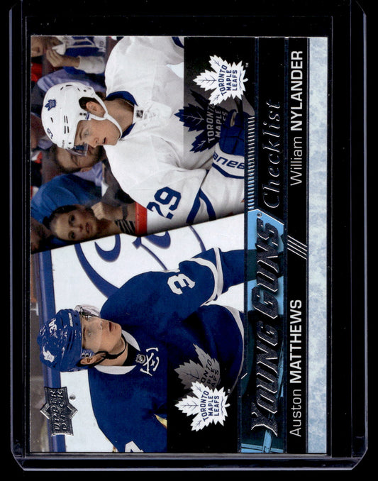 2016-17 Upper Deck - Young Guns Checklist - Auston Matthews / William Nylander #250 RC