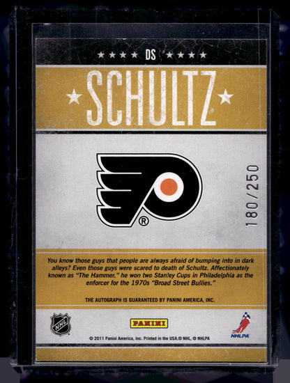 2010-11 Panini Pinnacle - Tough Times Autographs - Dave Schultz #DS /250
