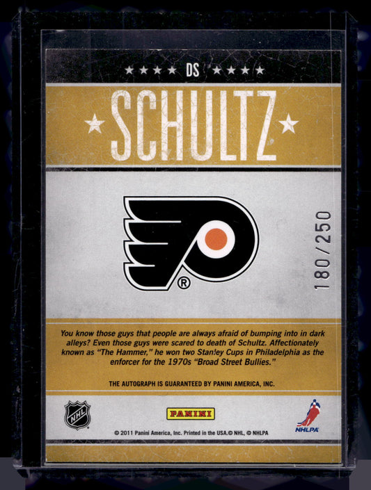 2010-11 Panini Pinnacle - Tough Times Autographs - Dave Schultz #DS /250