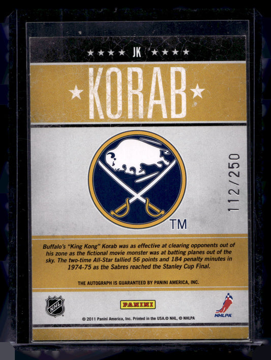 2010-11 Panini Pinnacle - Tough Times Autographs - Jerry Korab #JK /250
