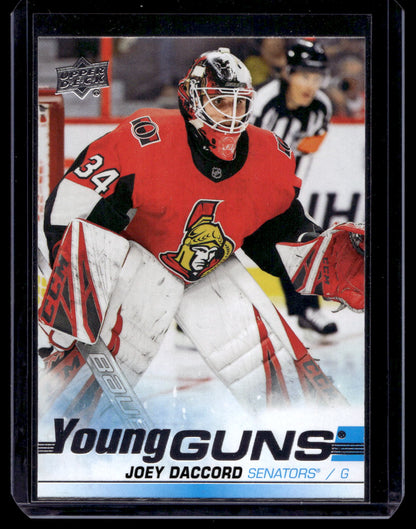 2019-20 Upper Deck - Young Guns - Joey Daccord #477 RC