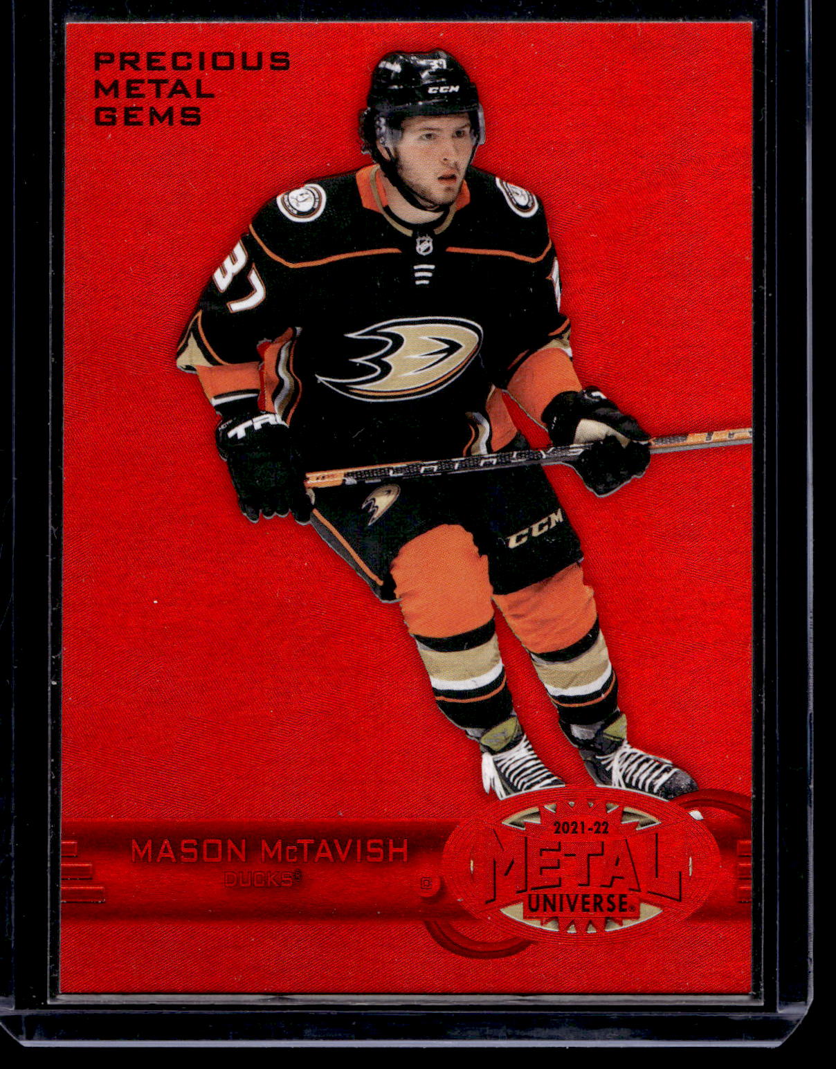 2021-22 Skybox Metal Universe - 1997-98 Retro - Precious Metal Gems Red - Mason McTavish #R-3 /100 RY