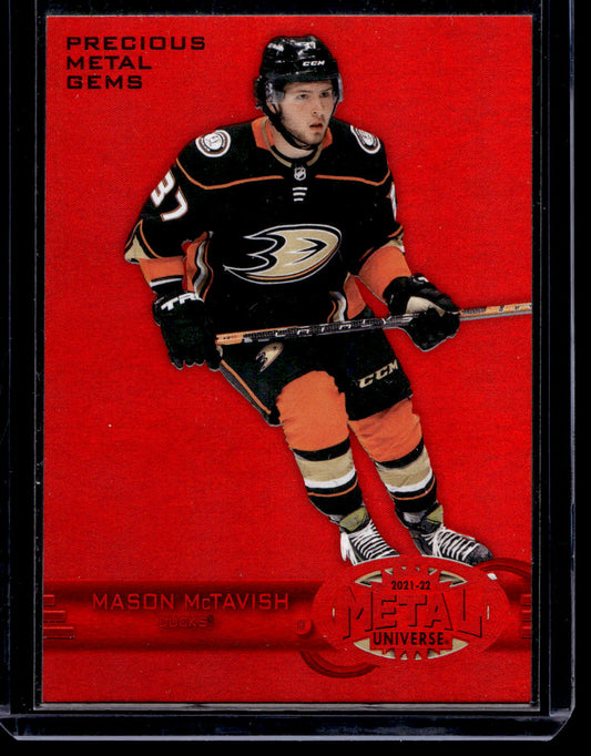 2021-22 Skybox Metal Universe - 1997-98 Retro - Precious Metal Gems Red - Mason McTavish #R-3 /100 RY