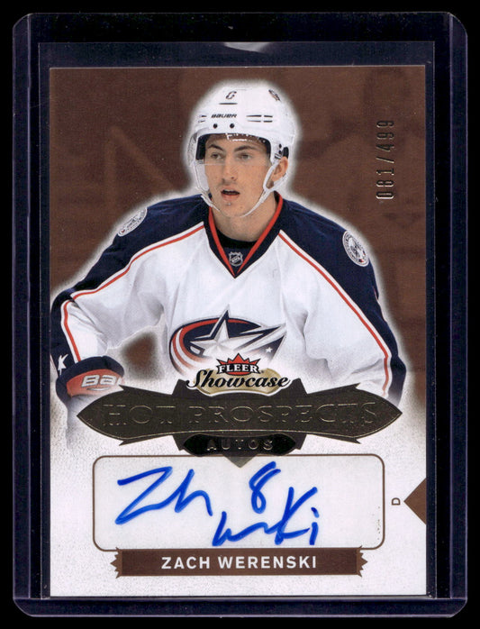 2016-17 Upper Deck Fleer Showcase -  Hot Prospects Autos - Zach Werenski #165 /499 RC
