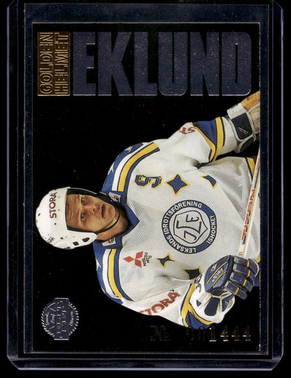 1995-96 Leaf Elit Set Sweden - Super Chase Golden Helmet - Pelle Eklund