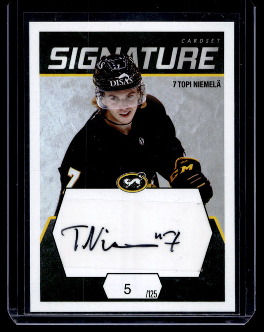 2021-22 Cardset Signature - Topi Niemelä /125