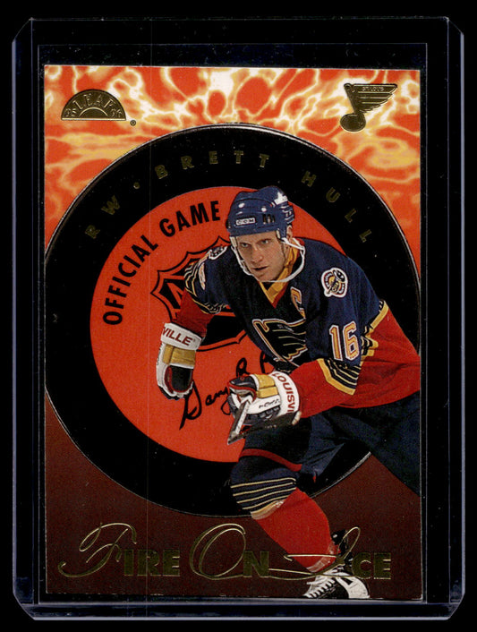 1995-96 Leaf - Fire on Ice - Brett Hull #9 /10000