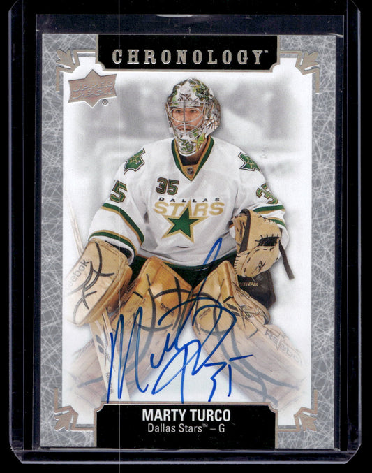 2018-19 Upper Deck Chronology - Franchise History Autographs - Marty Turco #FH-DA-MT