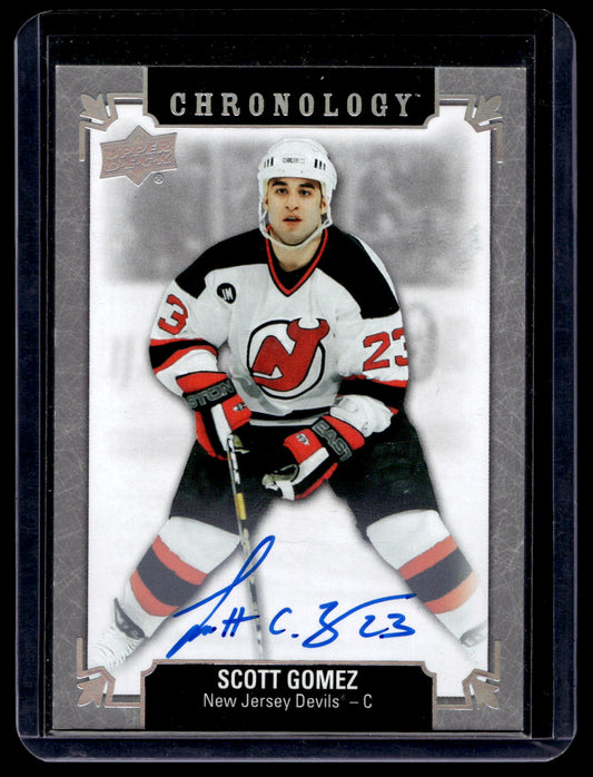 2019-20 Upper Deck Chronology - Franchise History Autographs - Scott Gomez #FH-NJ-SG