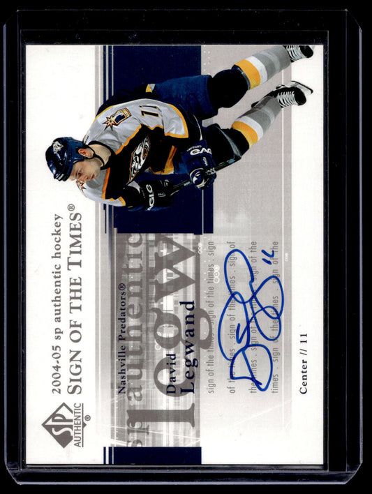 2004-05 Upper Deck SP Authentic - Sign of The Times - David Legwand #ST-DL