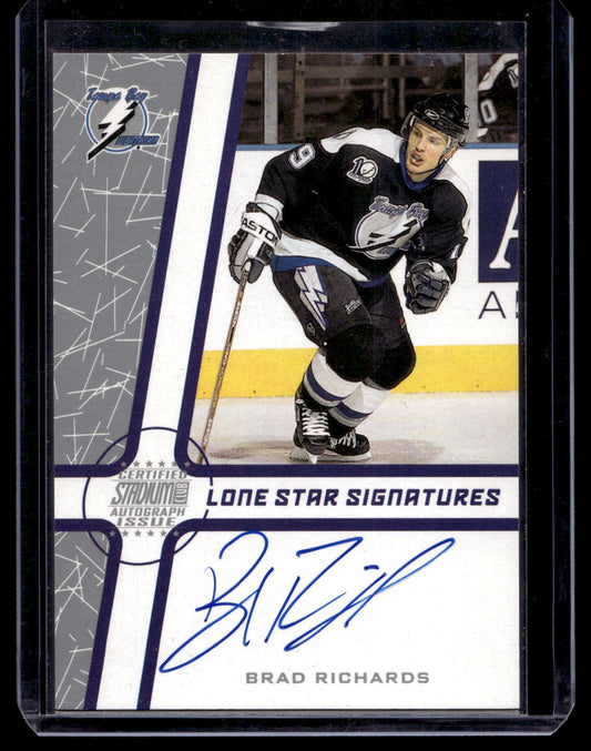 2002-03 Topps Stadium Club - Lone Star Signatures Blue - Brad Richards #LS-BR