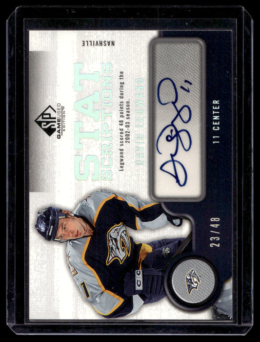 2005-06 Upper Deck SP Game Used Edition - Statscriptions - David Legwand #ST-DL /48