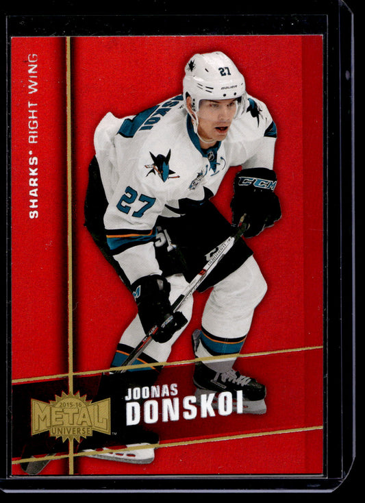 2015-16 Upper Deck Fleer Showcase - Metal Universe - Precious Metal Gems Red - Joonas Donskoi  #MU-3 /150 RY