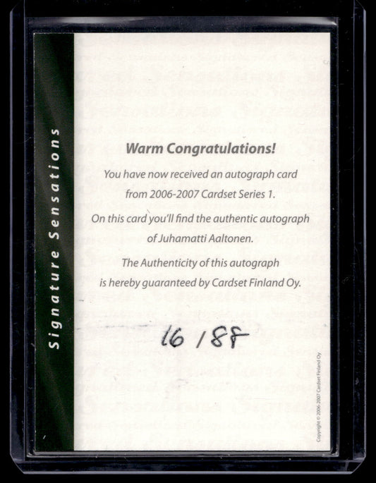 2006-07 Cardset Signature Sensations - Juhamatti Aaltonen /88