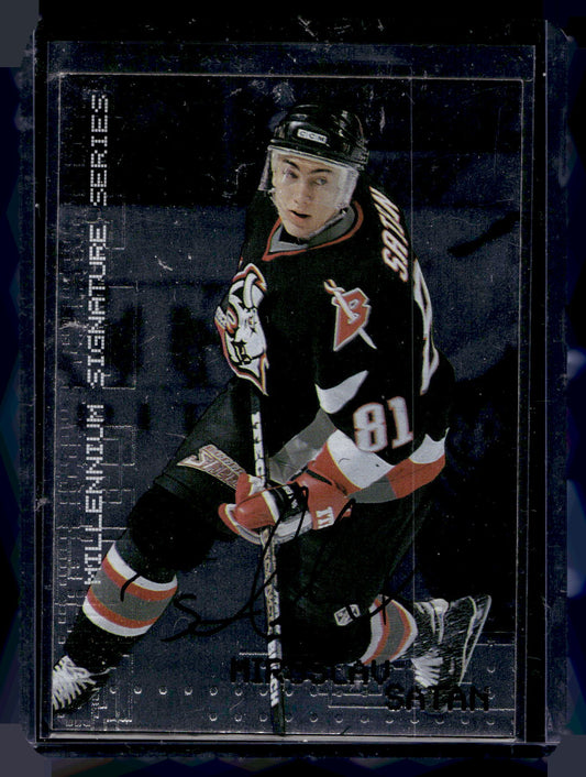 1999-00 In the Game Be A Player Millennium Signature Series - Autographs - Miroslav Satan #33