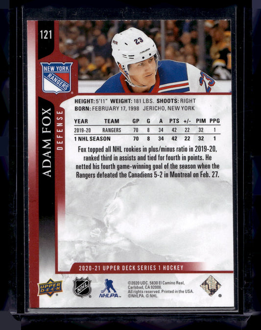 2020-21 Upper Deck - UD Exclusives - Adam Fox #121 /100