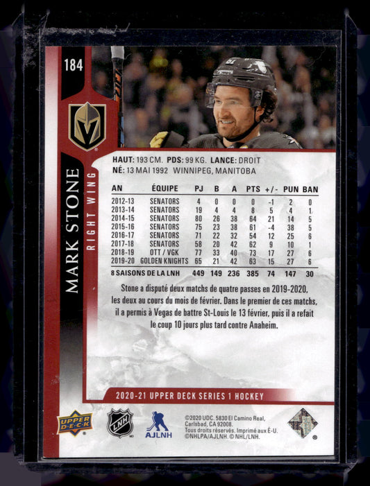 2020-21 Upper Deck - UD Exclusives - Mark Stone #184 /100