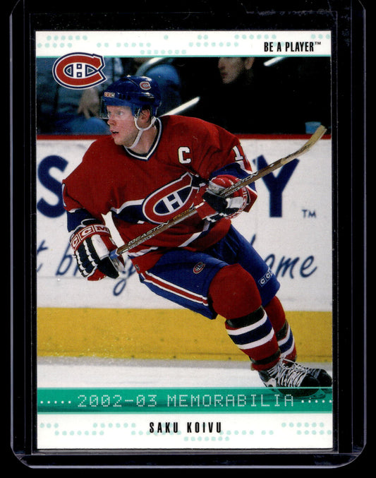 2002-03 In the Game Be A Player Memorabilia - Emerald - Saku Koivu #181 /10