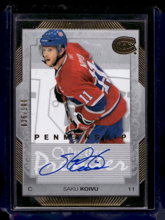 2007-08 O-Pee-Chee Premier - Penmanship - Saku Koivu #PP-SK /100