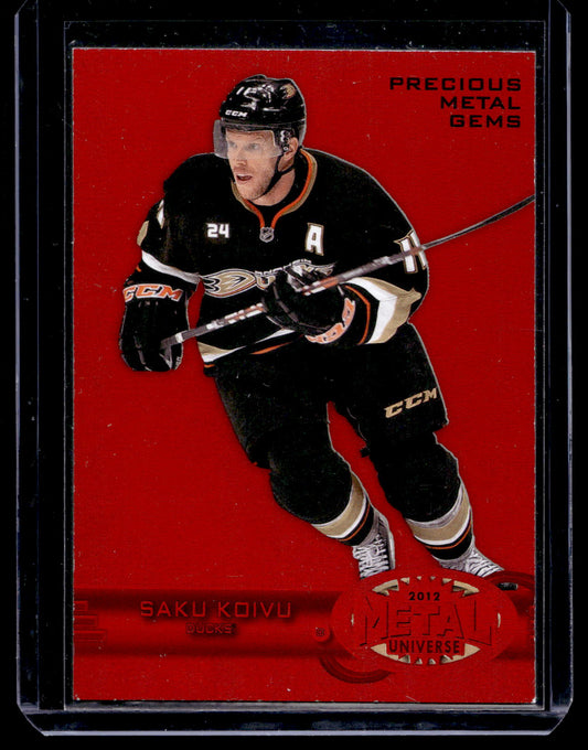 2012-13 Fleer Retro - 1997-98 Metal Universe Design - Precious Metal Gems Red - Saku Koivu #20PMG /100