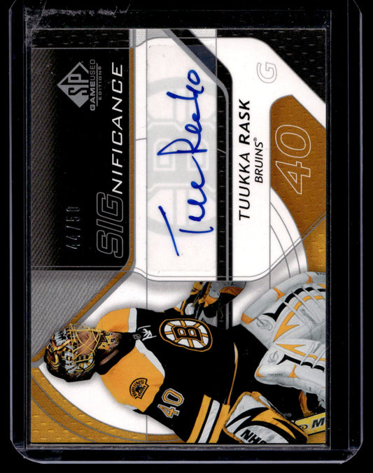 2008-09 SP Game Used Edition - SIGnificance - Tuukka Rask #SIG-TR /50