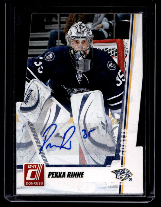 2010-11 Donruss - Die-Cut Autographs - Pekka Rinne #162 /25