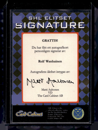 2002-03 SHL Signatures - Rolf Wanhainen