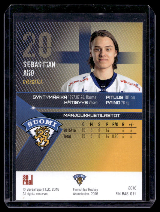 2016 Cereal Team Finland Silver - Sebastian Aho #FIN-BAS-011 /60