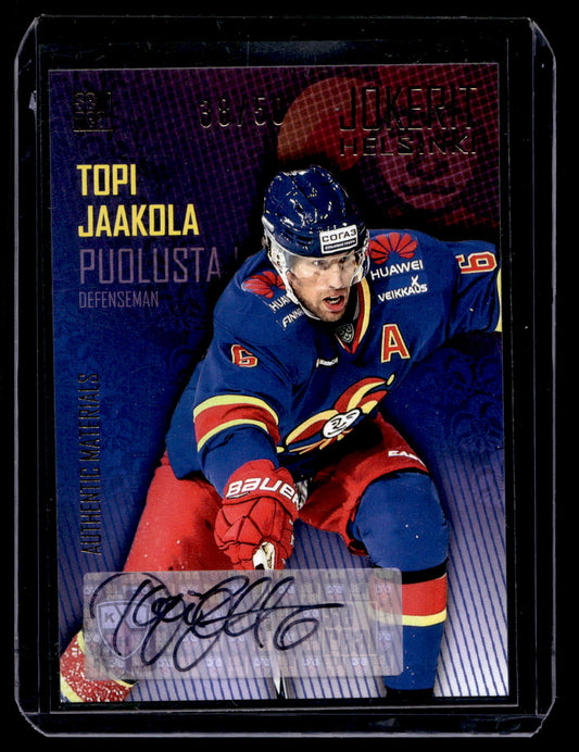 2016-17 Sereal Jokerit Autograph - Topi Jaakola #JOK-AUT-005 /50