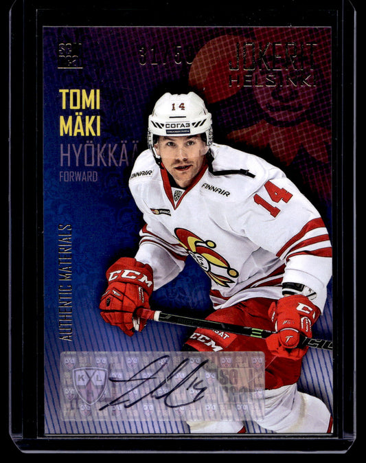 2016-17 Cereal Jokerit Autograph - Tomi Maki #JOK-AUT-015 /50