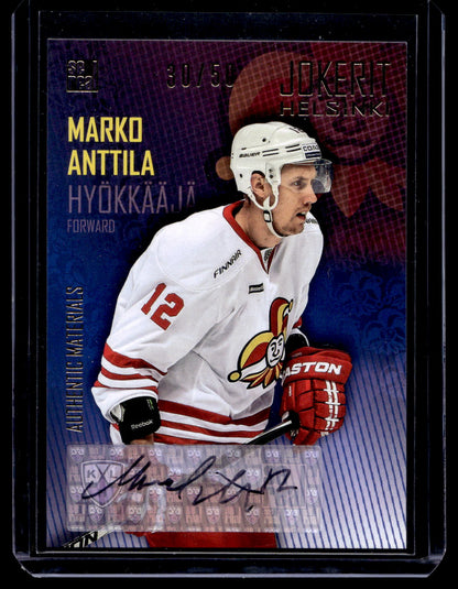2016-17 Sereal Jokerit Autograph - Marko Anttila #JOK-AUT-013 /50