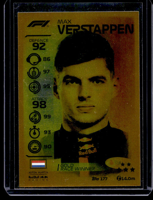 2020 Topps F1 Turbo Attax - Gold Race Winner - Max Verstappen #177 RY