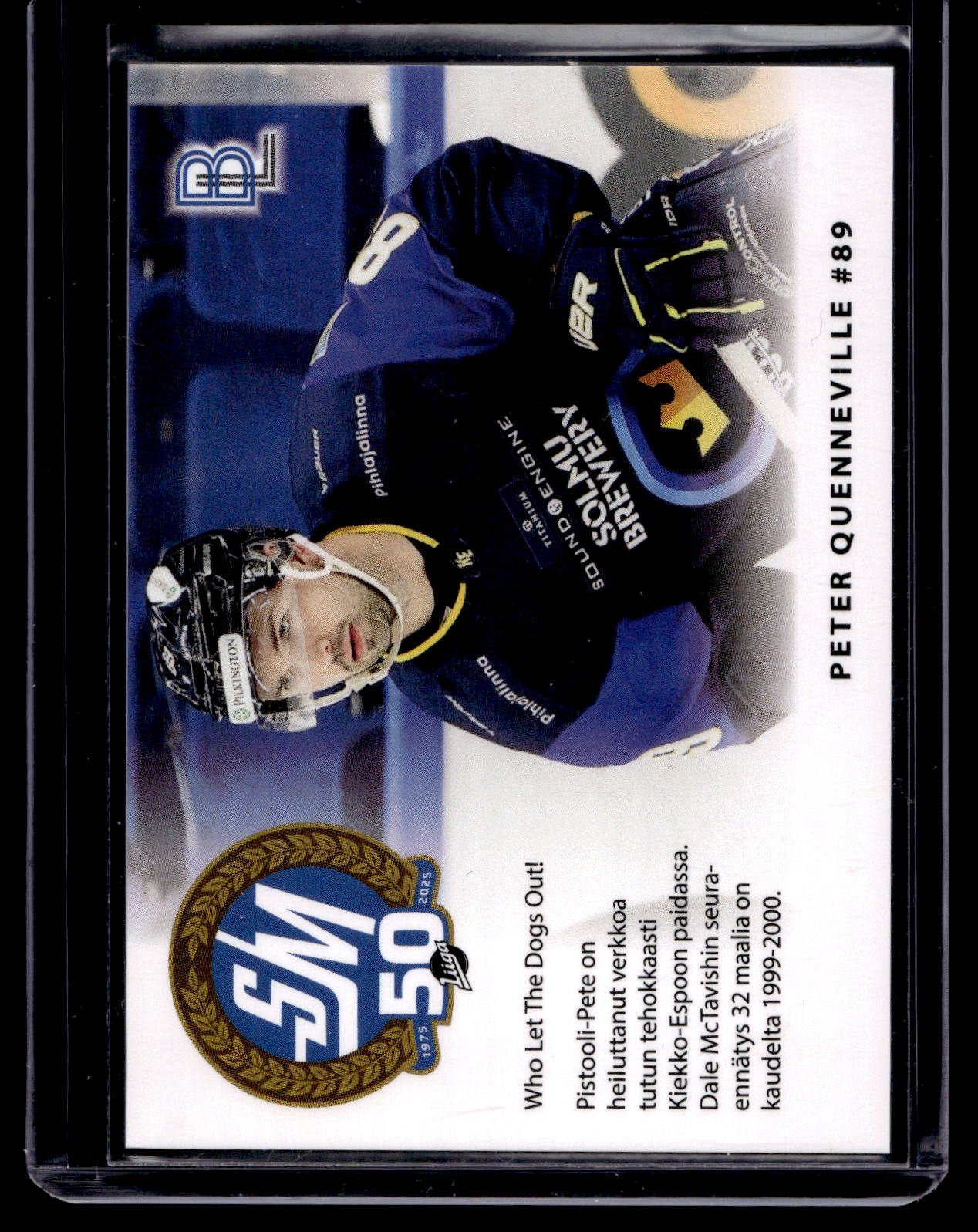 2024-25 Blueline Kiekko-Espoo Team Set - Match Card - Peter Quenneville #6