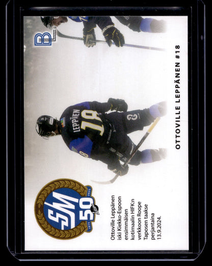 2024-25 Blueline Kiekko-Espoo Team Set - Match Card - Ottoville Leppänen #3