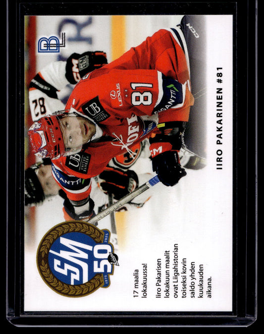 2024-25 Blueline HIFK Team Set - Match Card - Iiro Pakarinen #6