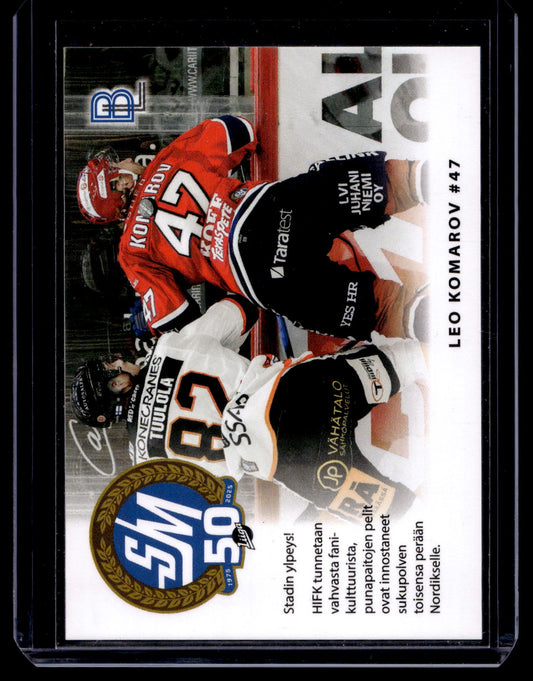2024-25 Blueline HIFK Team Set - Match Card - Leo Komarov #5