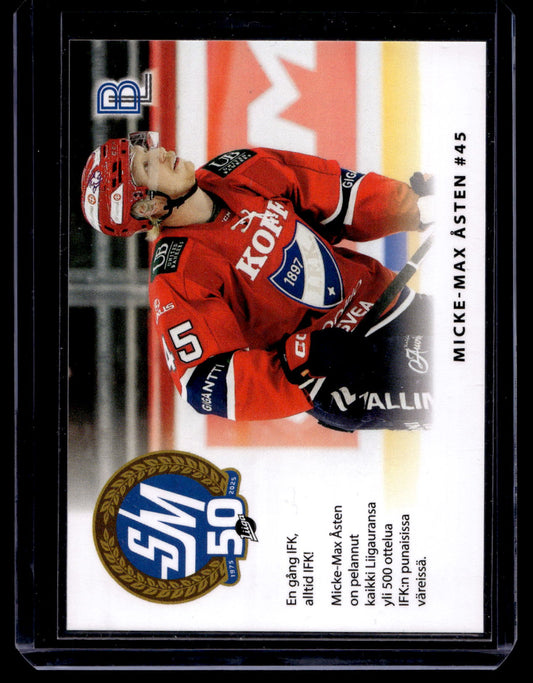 2024-25 Blueline HIFK Team Set - Match Card - Micke-Max Åsten #4