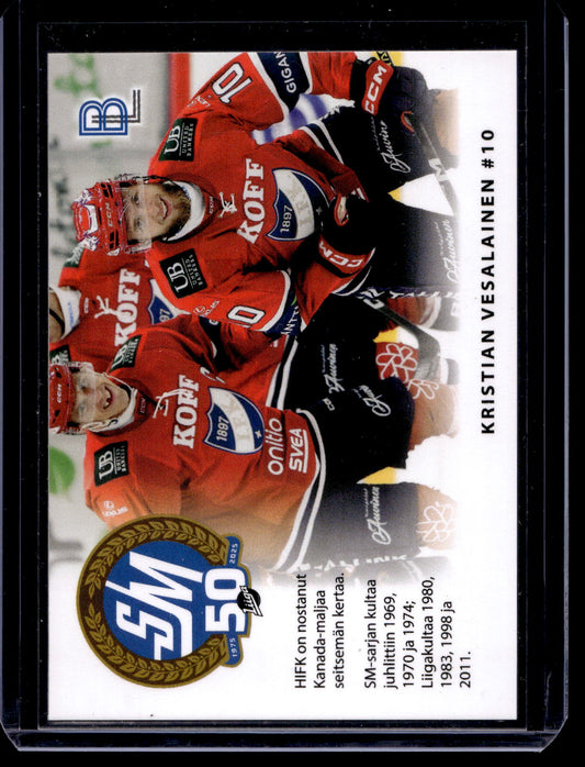 2024-25 Blueline HIFK Team Set - Match Card - Kristian Vesalainen #2