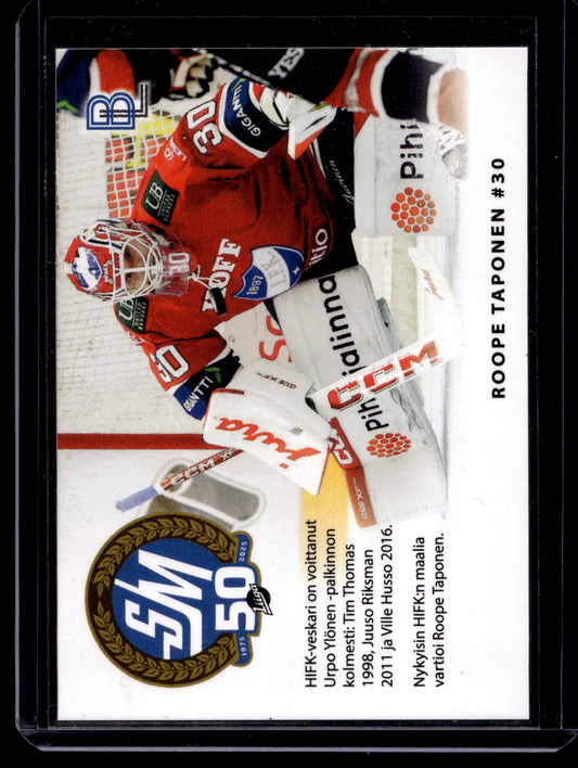 2024-25 Blueline HIFK Team Set - Match Card - Roope Taponen #1