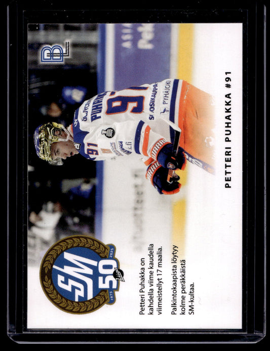 2024-25 Blueline Tappara Team Set - Match Card - Petteri Puhakka #6