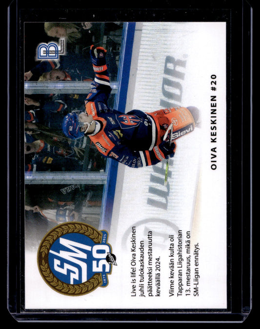 2024-25 Blueline Tappara Team Set - Match Card - Oiva Keskinen #4