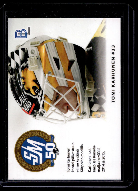 2024-25 Blueline Kärpät Team Set - Match Card - Tomi Karhunen #1