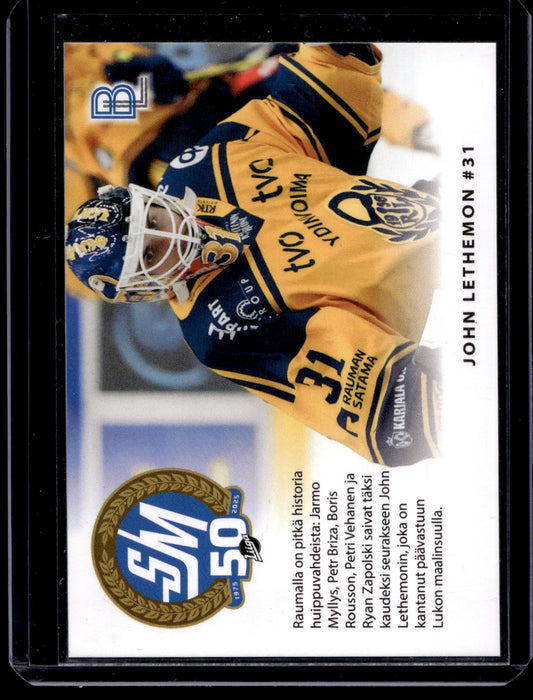 2024-25 Blueline Pelicans Team Set - Match Card - John Lethemon #1