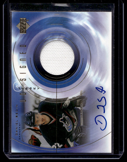2001-02 Upper Deck - Signed Jerseys Series 1 - Daniel Sedin #S-DS
