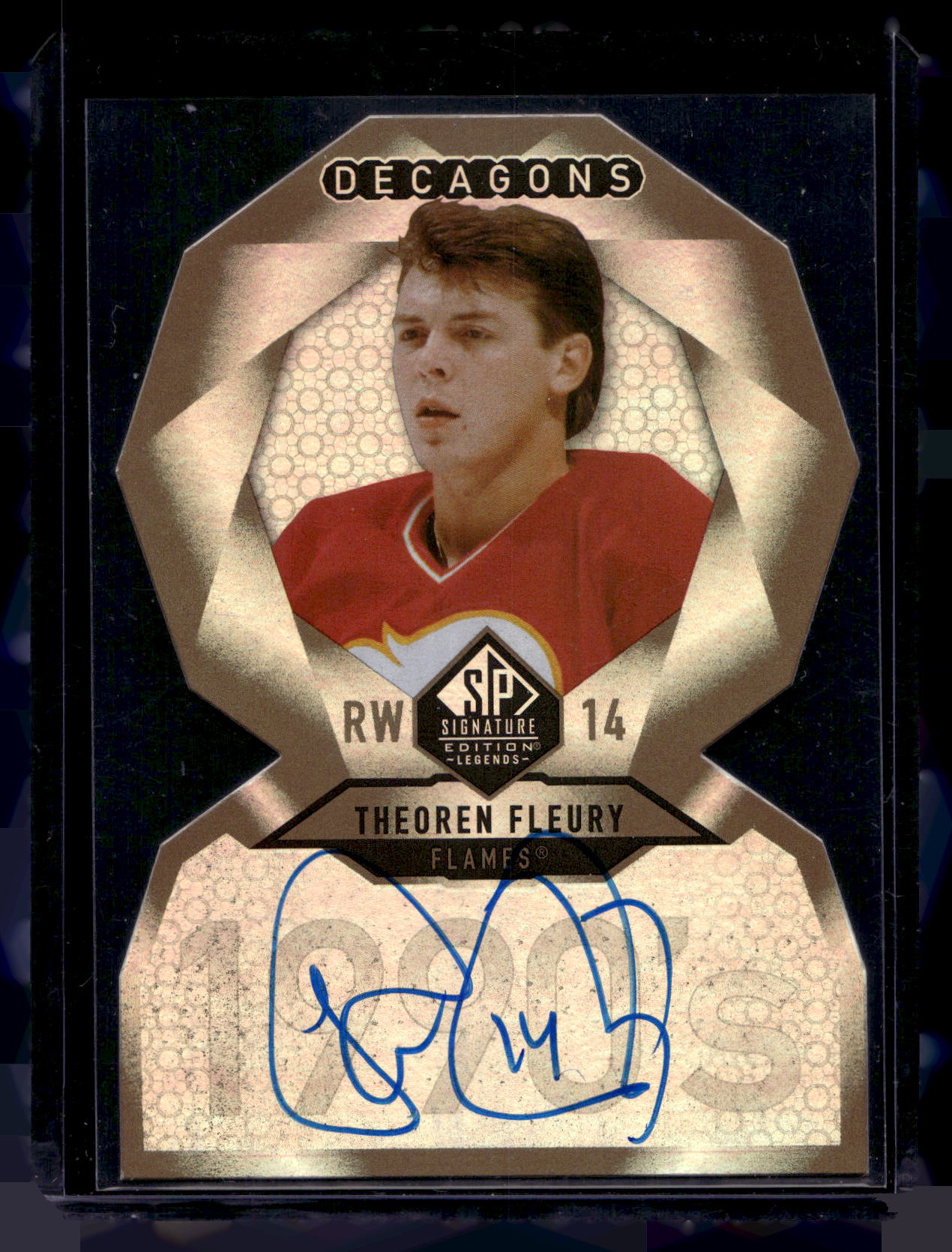 2020-21 Upper Deck SP Signature Edition Legends - Decagons Gold Autographs Theoren Fleury #DC-81