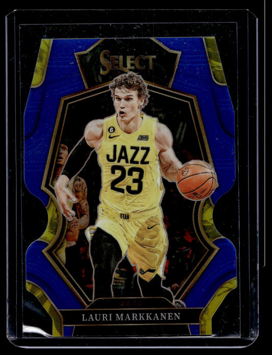 2022-23 Panini Select - Blue Prizm Die-Cut Premier Level - Lauri Markkanen #145 /249 #pelinumerolla