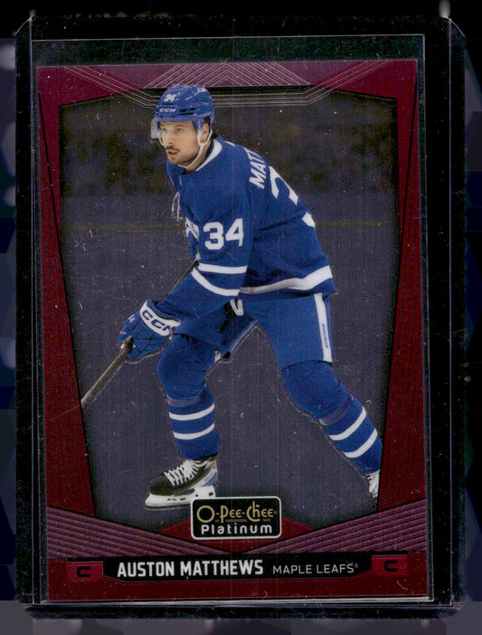 2024-25 Upper Deck O-Pee-Chee Platinum - Matte Pink - Auston Matthews #P-AM /75