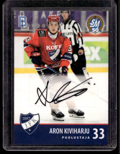 2024-25 Blueline HIFK Team Set Autograph - Aron Kiviharju #HIFK-AU-AK /10