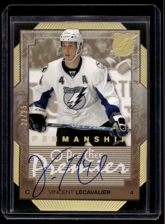 2007-08 O-Pee-Chee Premier - Penmanship Gold - Vincent Lecavalier #PP-VL /25